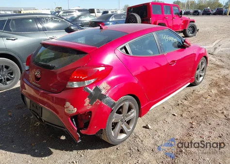 2014 Hyundai Veloster Turbo W/Black из США, поврежденный, VIN KMHTC6AE7EU196774